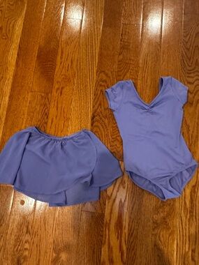 Bloch Girls Piper Lavender Dance Leotard and Skirt Set 6x